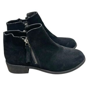 Blondo waterproof Liam Black suede leather Ankle Booties side zips size 6